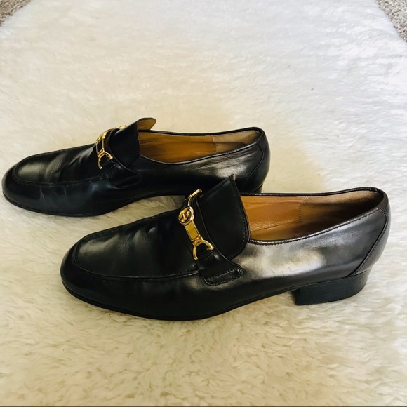 Gucci Dark Brown Loafers/Slips On w/ GG Logo Dress Men’s Shoes 42.5 US 8.5 - Picture 2 of 15